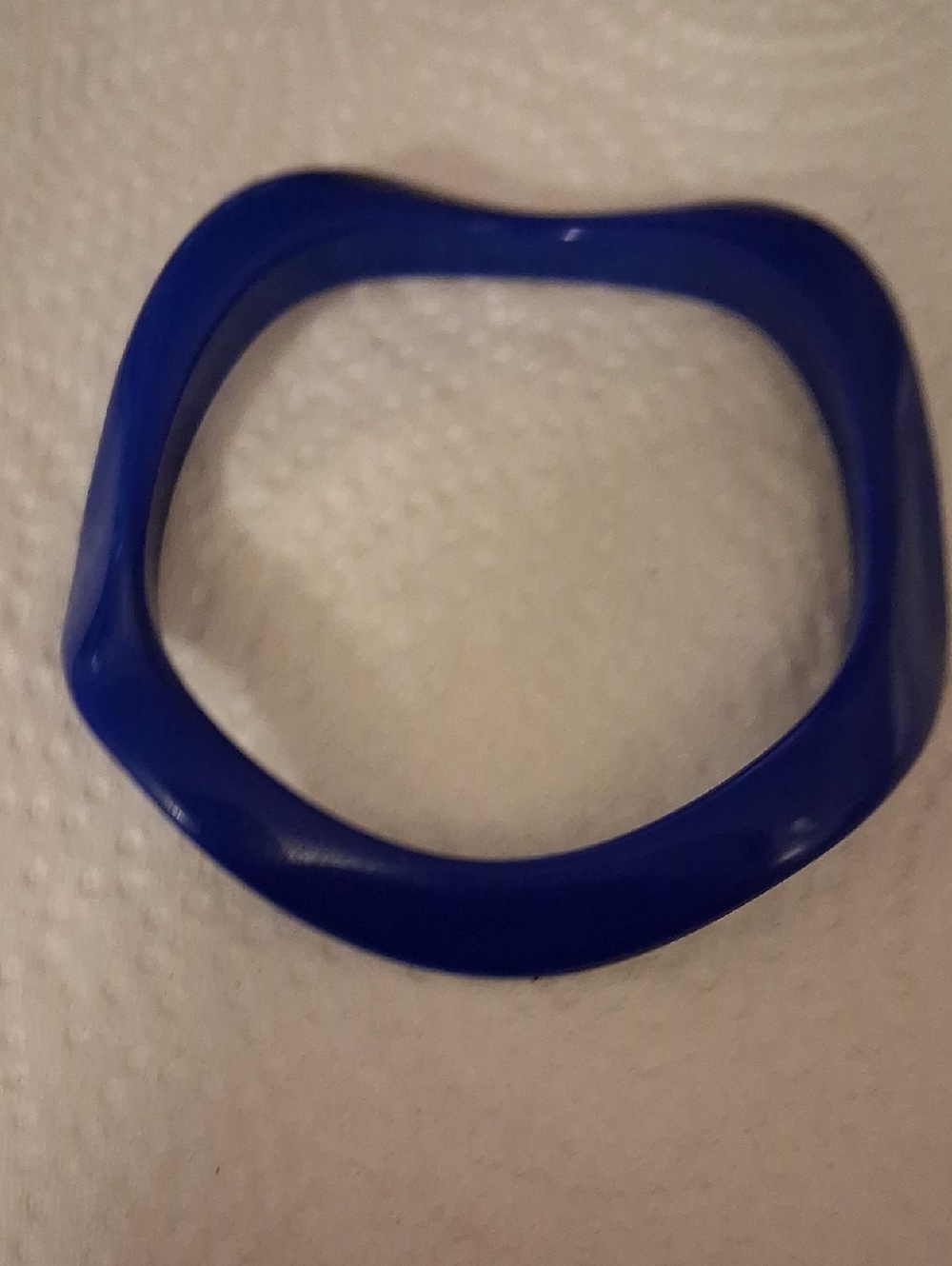 Cobalt Blue Wavy Resin Bangle Sell As It Is